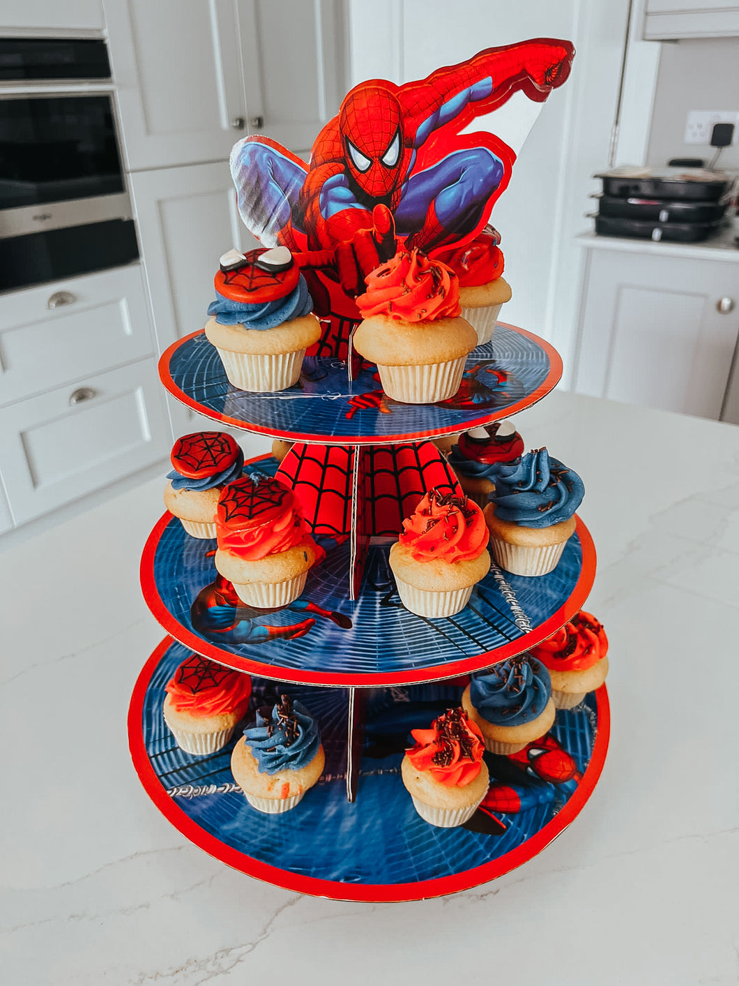 Mini Spiderman Cupcakes